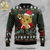 Cat Santa Paws Knitted Ugly Christmas Sweater