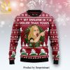 Cat Woman Meme Knitted Ugly Christmas Sweater