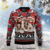 Cat Light Knitted Ugly Christmas Sweater