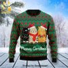 Cats Make Me Happy Knitted Ugly Christmas Sweater