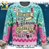 Cat Meowy Christmas Knitted Ugly Christmas Sweater