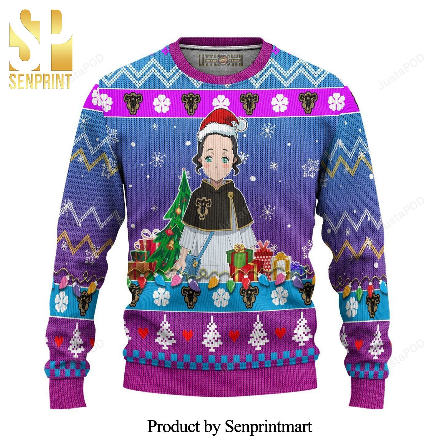Charmy Pappitson Black Clover Anime Knitted Ugly Christmas Sweater