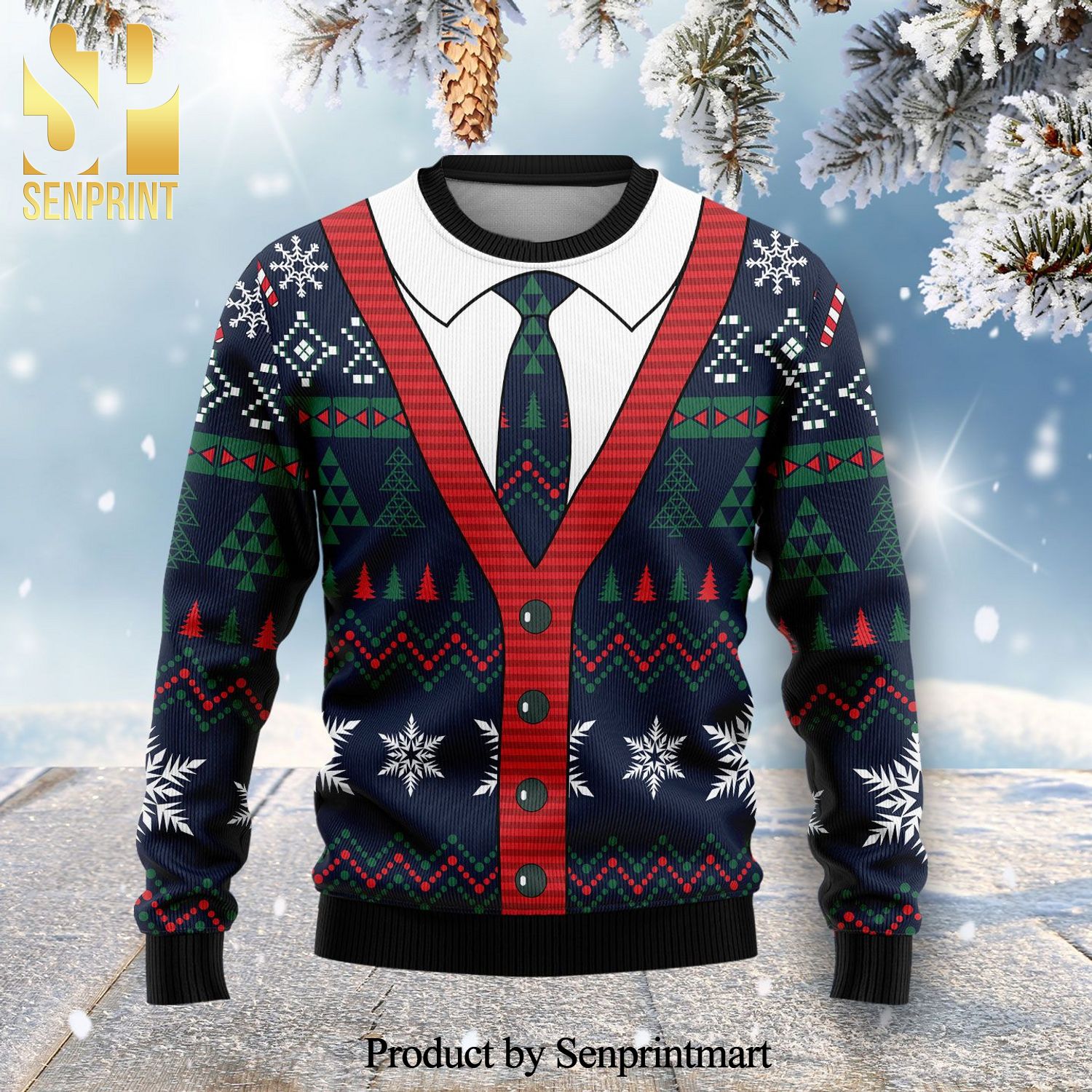 Christmas Cardigan Knitted Ugly Christmas Sweater
