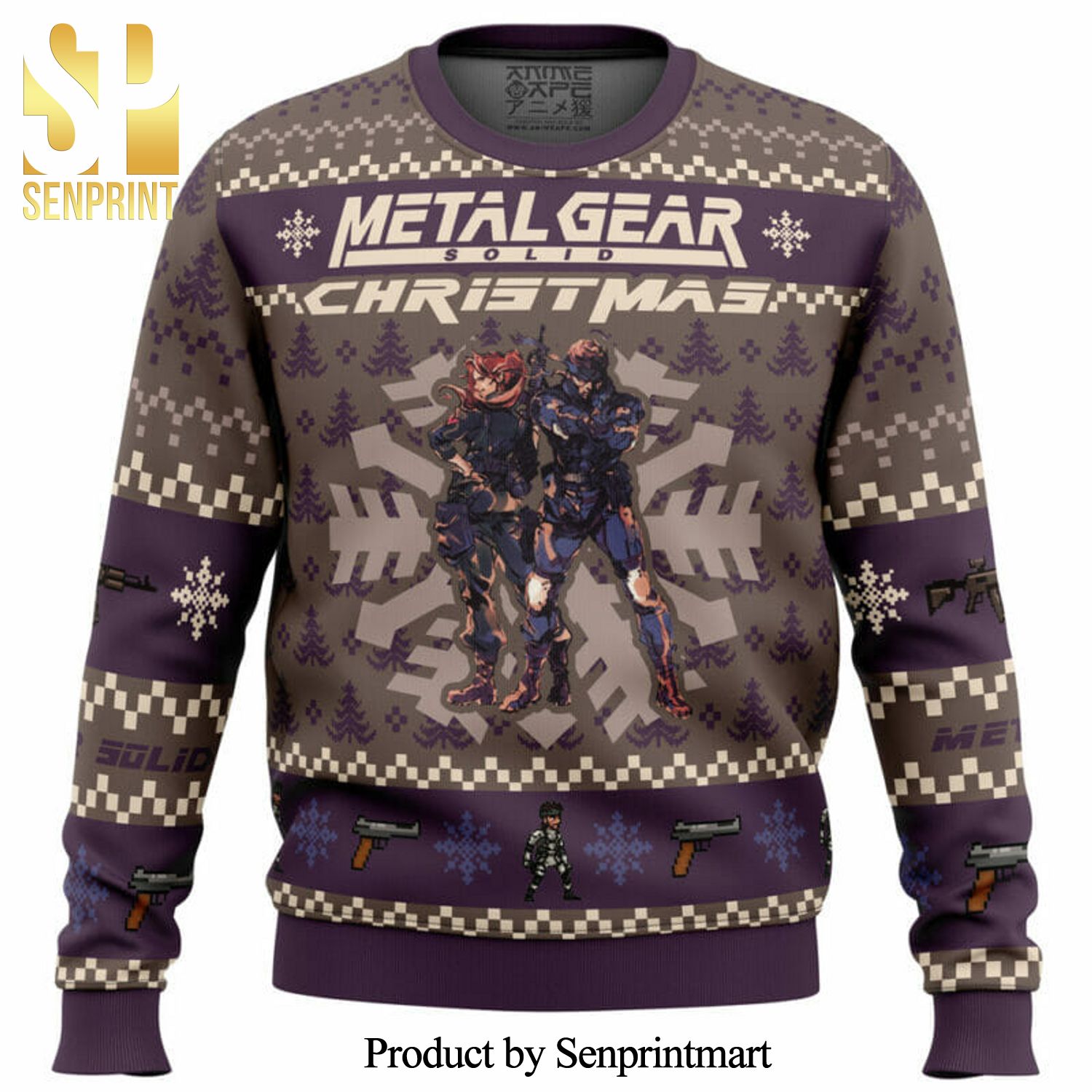 Christmas Metal Gear Solid Knitted Ugly Christmas Sweater