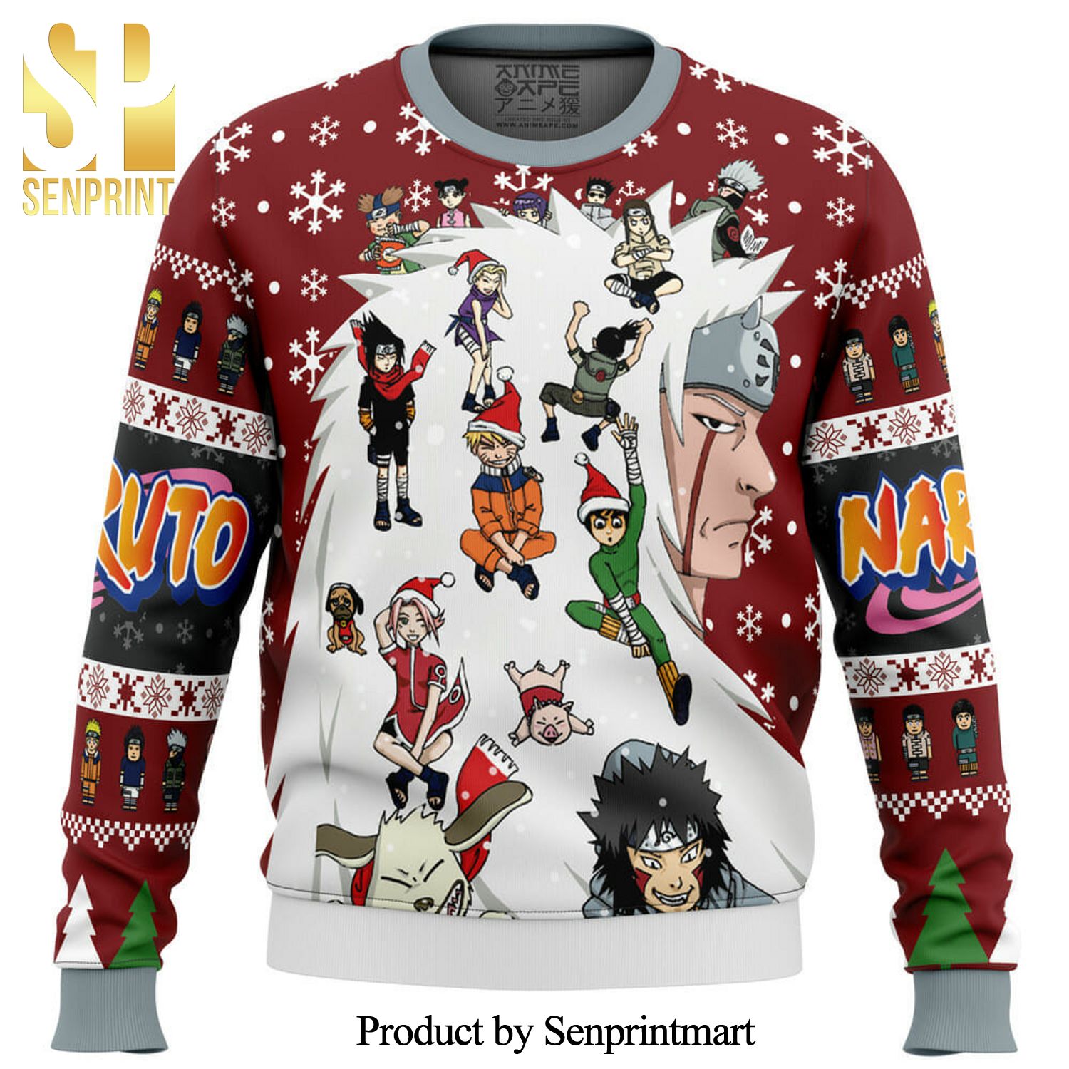 Christmas Naruto Characters Naruto Manga Anime Knitted Ugly Christmas Sweater