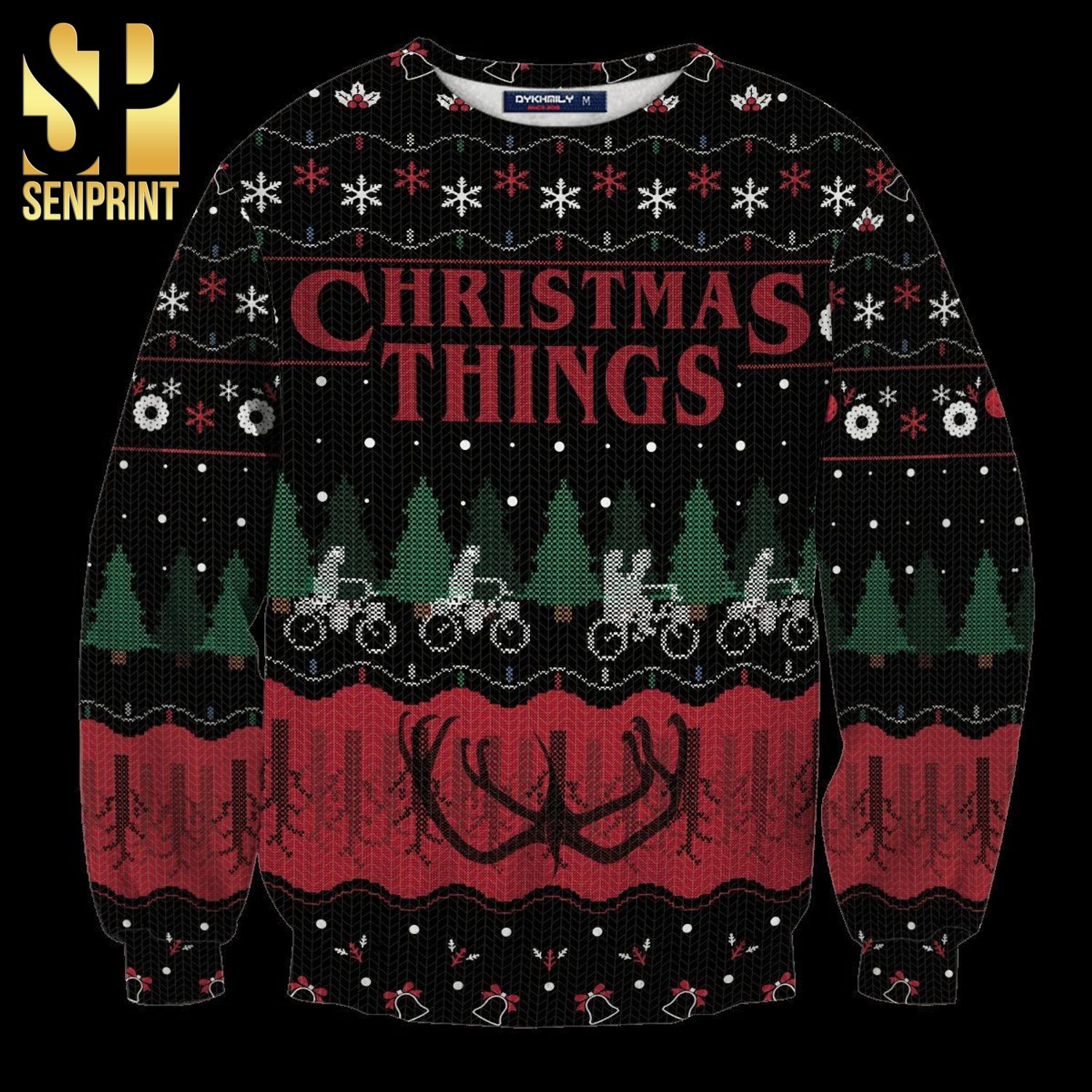 Christmas Stranger Things Knitted Ugly Christmas Sweater