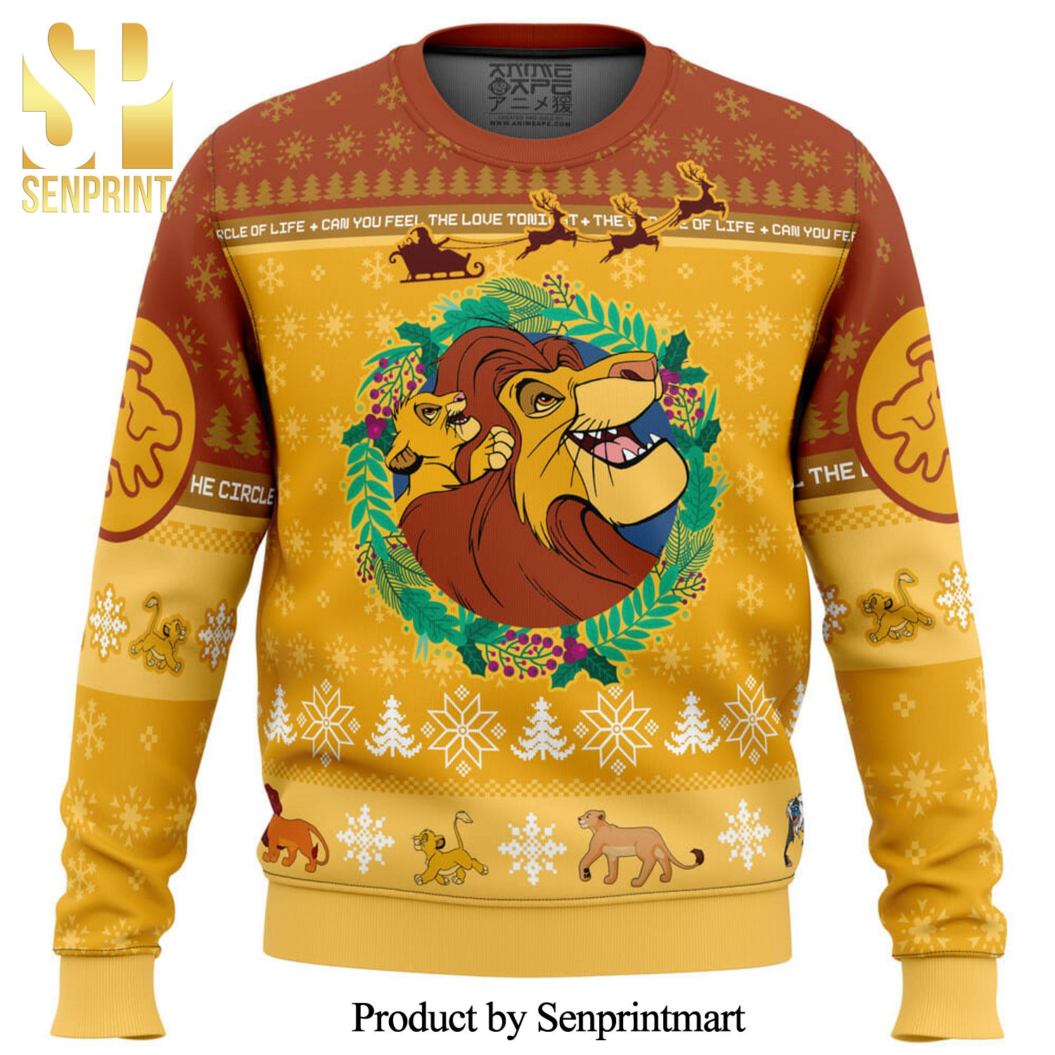 Christmas The Lion King Disney Knitted Ugly Christmas Sweater