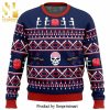 Christmas Zombie Skull Knitted Ugly Christmas Sweater