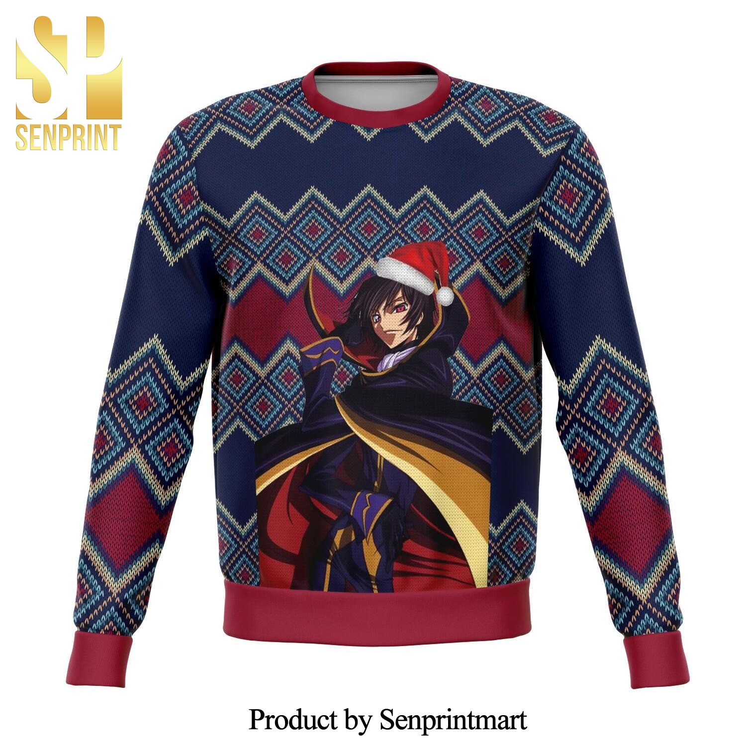 Code Geass Premium Manga Anime Knitted Ugly Christmas Sweater