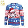 Cool Deadpool Pine Tree And Reindeer Pattern Knitted Ugly Christmas Sweater