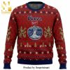 Coors Banquet Beer Reindeer Pattern Knitted Ugly Christmas Sweater