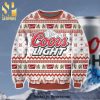 Coors Banquet Snowflake Christmas Pattern Knitted Ugly Christmas Sweater – Beige