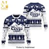 Cerveza Modelo Since 1925 Reindeer Pattern Knitted Ugly Christmas Sweater – White Blue