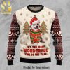 Corgi And Santa Claus This Is My Hallmark Christmas Movie Watching Knitted Ugly Christmas Sweater