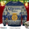 Corona Extra Snowflake And Reindeer Pattern Knitted Ugly Christmas Sweater