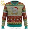 Corona Light Beer Snowflake Pattern Knitted Ugly Christmas Sweater – White Yellow