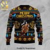 Cowboy Tiger Knitted Ugly Christmas Sweater