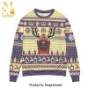 Crown Royal Canadian Whisky Snowflake Knitted Ugly Christmas Sweater – Purple