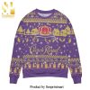 Crown Royal Black Reindeer And Snowflake Pattern Knitted Ugly Christmas Sweater