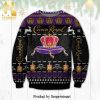 Crown Royal Logo Snowflakes Knitted Ugly Christmas Sweater