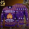 Crown Royal Logo Snowflakes Knitted Ugly Christmas Sweater – Purple Beige