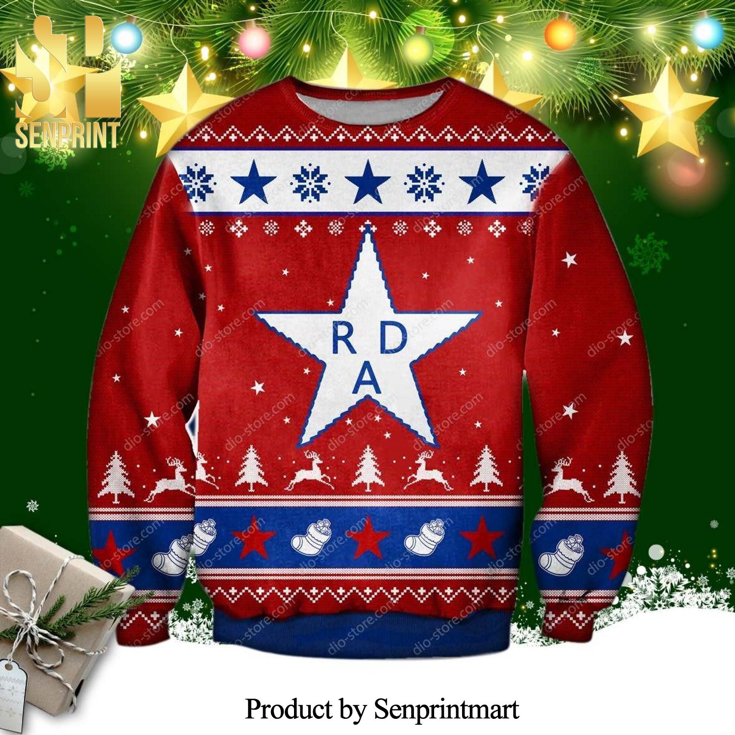 Cru Jones Rad Game Knitted Ugly Christmas Sweater