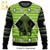 Cthulhu 2024 No Lives Matter Star Pattern Knitted Ugly Christmas Sweater – Black