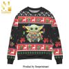 Cute Baby Yoda Star Wars Knitted Ugly Christmas Sweater