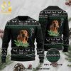 Dachshund And Santa Claus This Is My Hallmark Christmas Movie Watching Knitted Ugly Christmas Sweater