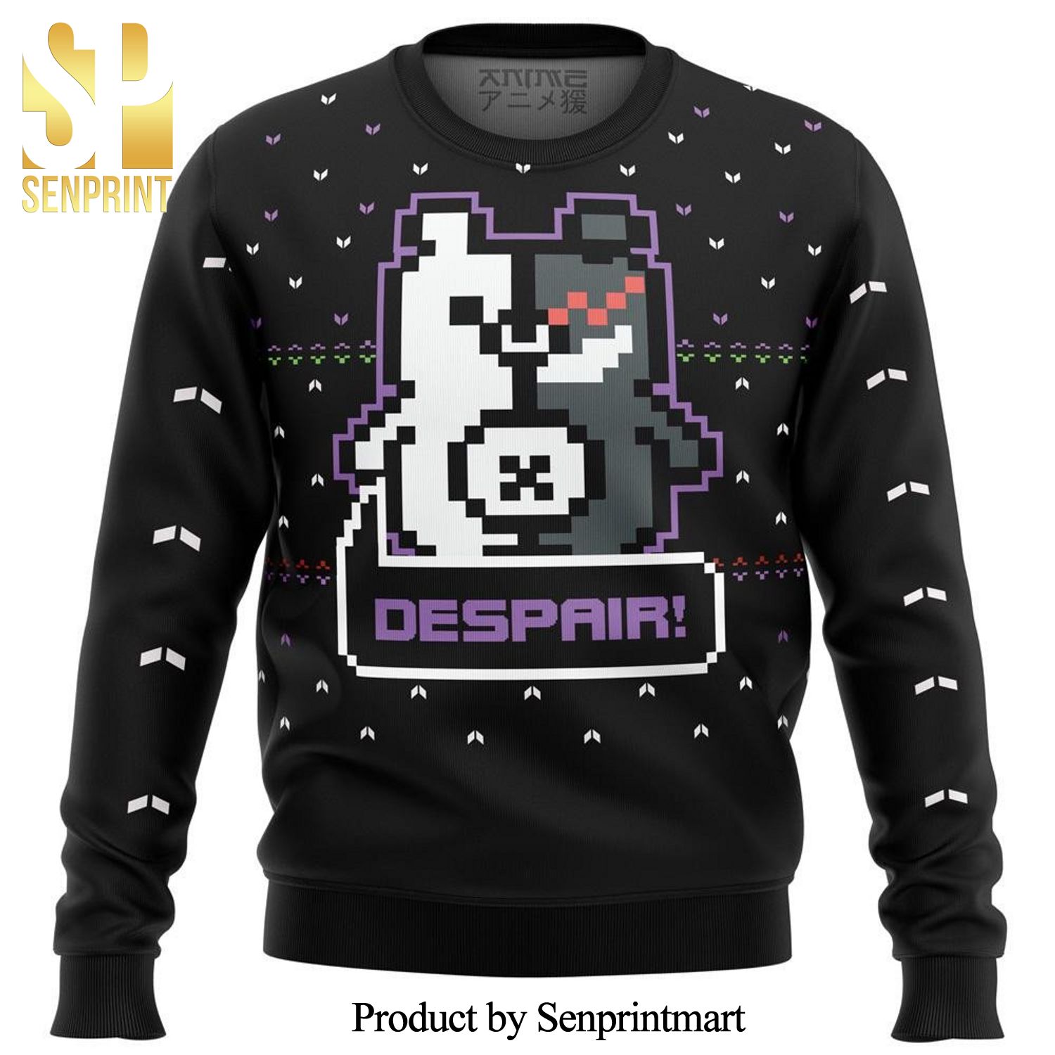 Danganronpa Monokuma Despair Knitted Ugly Christmas Sweater