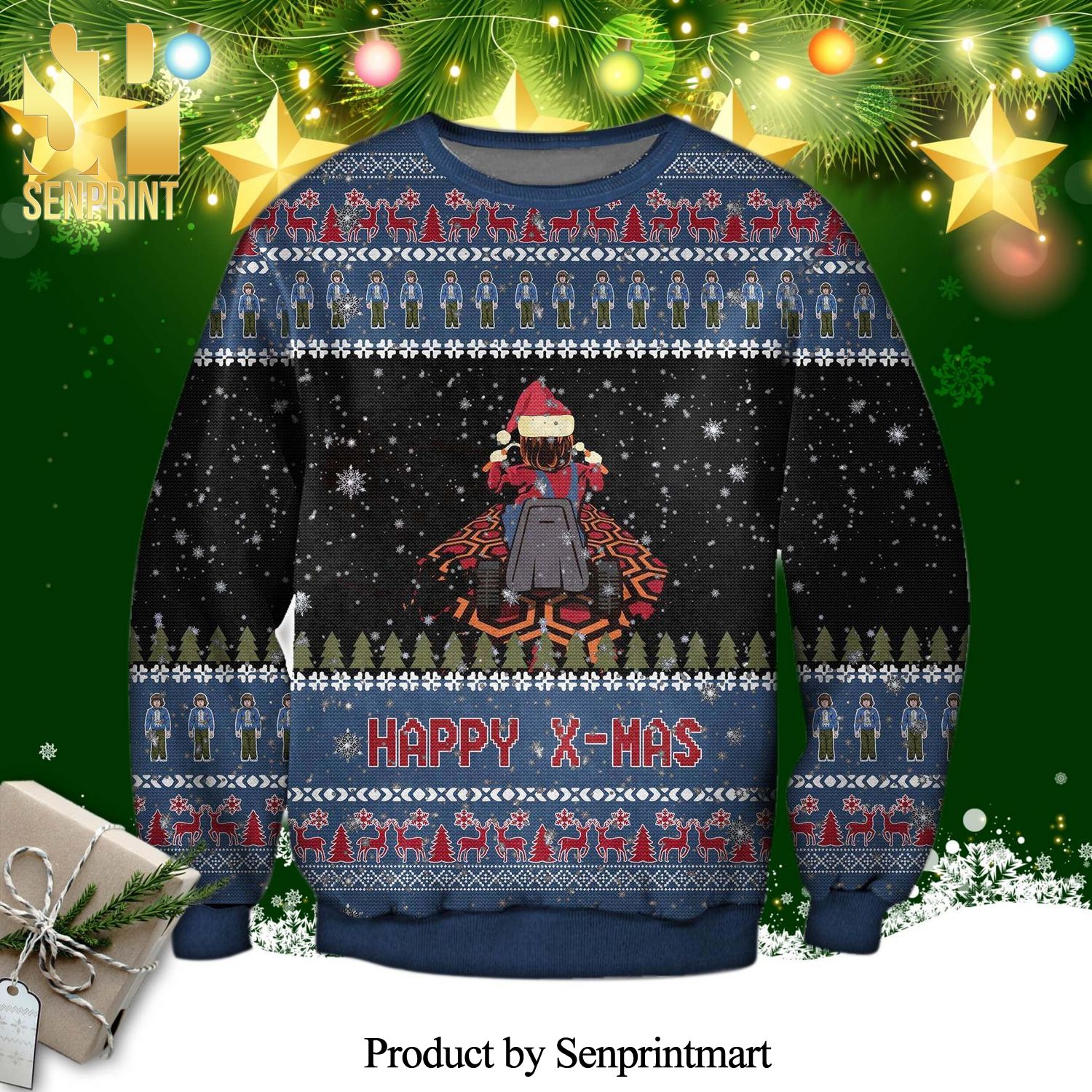 Danny Torrance The Shining Horror Movie Knitted Ugly Christmas Sweater
