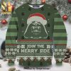 Darth Vader Helmet Star Wars Snowflake Pattern Knitted Ugly Christmas Sweater