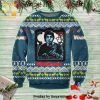 David Kessler An American Werewolf In London Horror Face Knitted Ugly Christmas Sweater