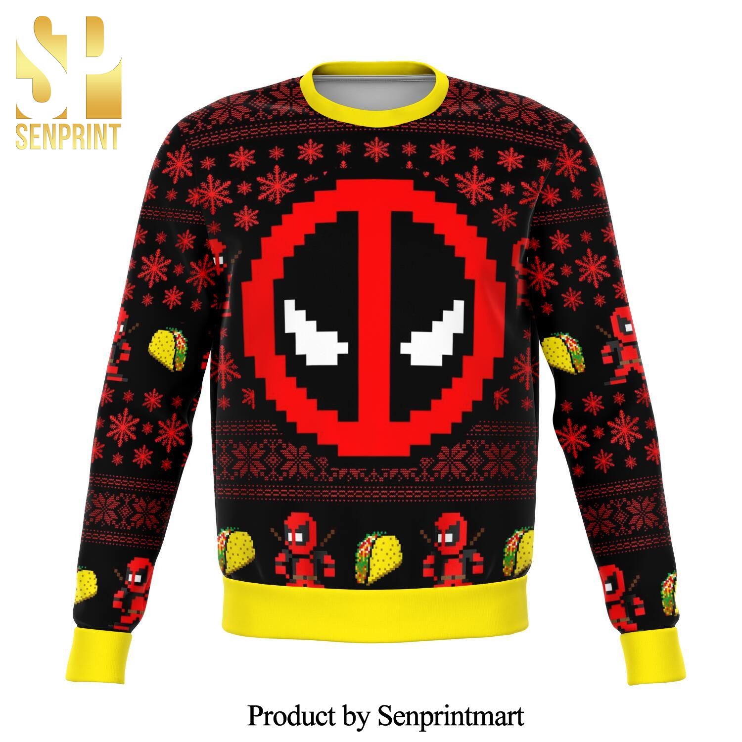 Deadpool Chibi Knitted Ugly Christmas Sweater