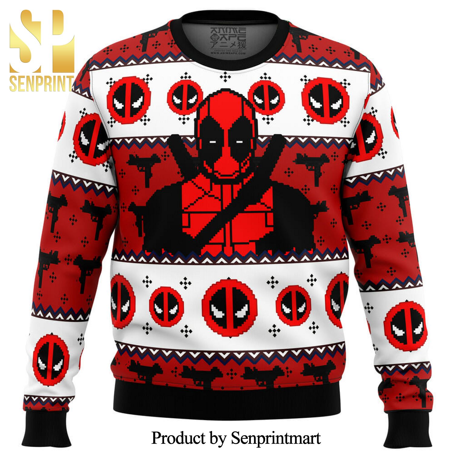 Deadpool Guy Knitted Ugly Christmas Sweater
