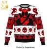Deadpool Jolly Guy In A Red Suit Knitted Ugly Christmas Sweater