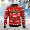 Dear Santa I Can Explain Black Cat Knitted Ugly Christmas Sweater