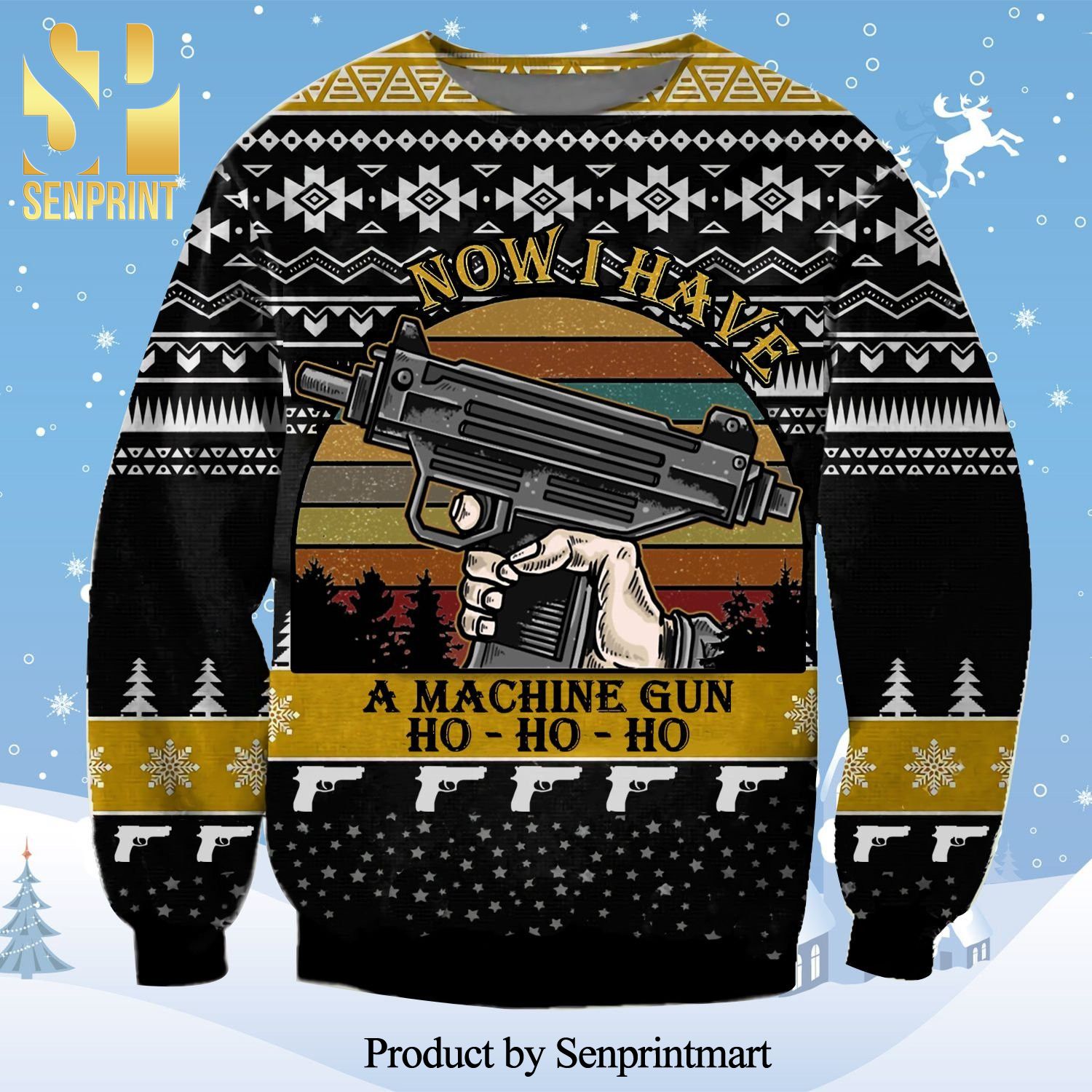 Die Hard Now I Have a Machine Gun Ho-ho-ho Knitted Ugly Christmas Sweater