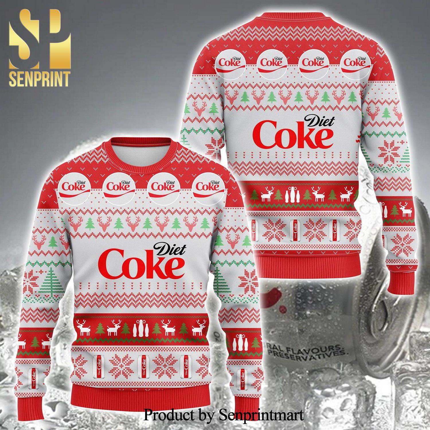 Diet Coke Knitted Ugly Christmas Sweater