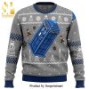 Doctor Who Tardis Wreath Knitted Ugly Christmas Sweater