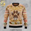Dog Bow Wow Knitted Ugly Christmas Sweater