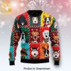 Dog Mom Camping Knitted Ugly Christmas Sweater