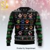 Dog Paws Merry Christmas Knitted Ugly Christmas Sweater