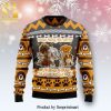 Dog Paws Merry Christmas Knitted Ugly Christmas Sweater