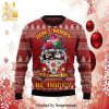 Don’t Worry Be Hippies Tie Dye Color Knitted Ugly Christmas Sweater