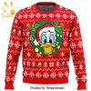 Don’t Worry Be Hippies Tie Dye Color Knitted Ugly Christmas Sweater