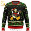 Donald Trump Deck The Halls Build A Wall Knitted Ugly Christmas Sweater