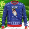 Donald Trump Deck The Halls Build A Wall Knitted Ugly Christmas Sweater