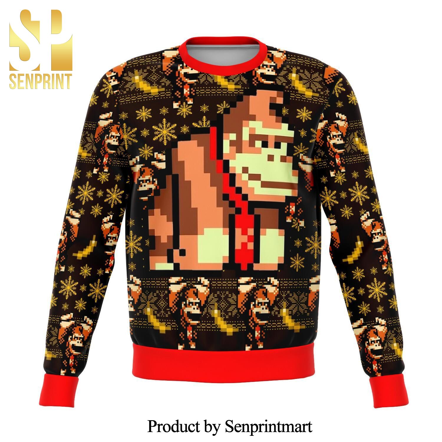 Donkey Kong Sprite Premium Knitted Ugly Christmas Sweater
