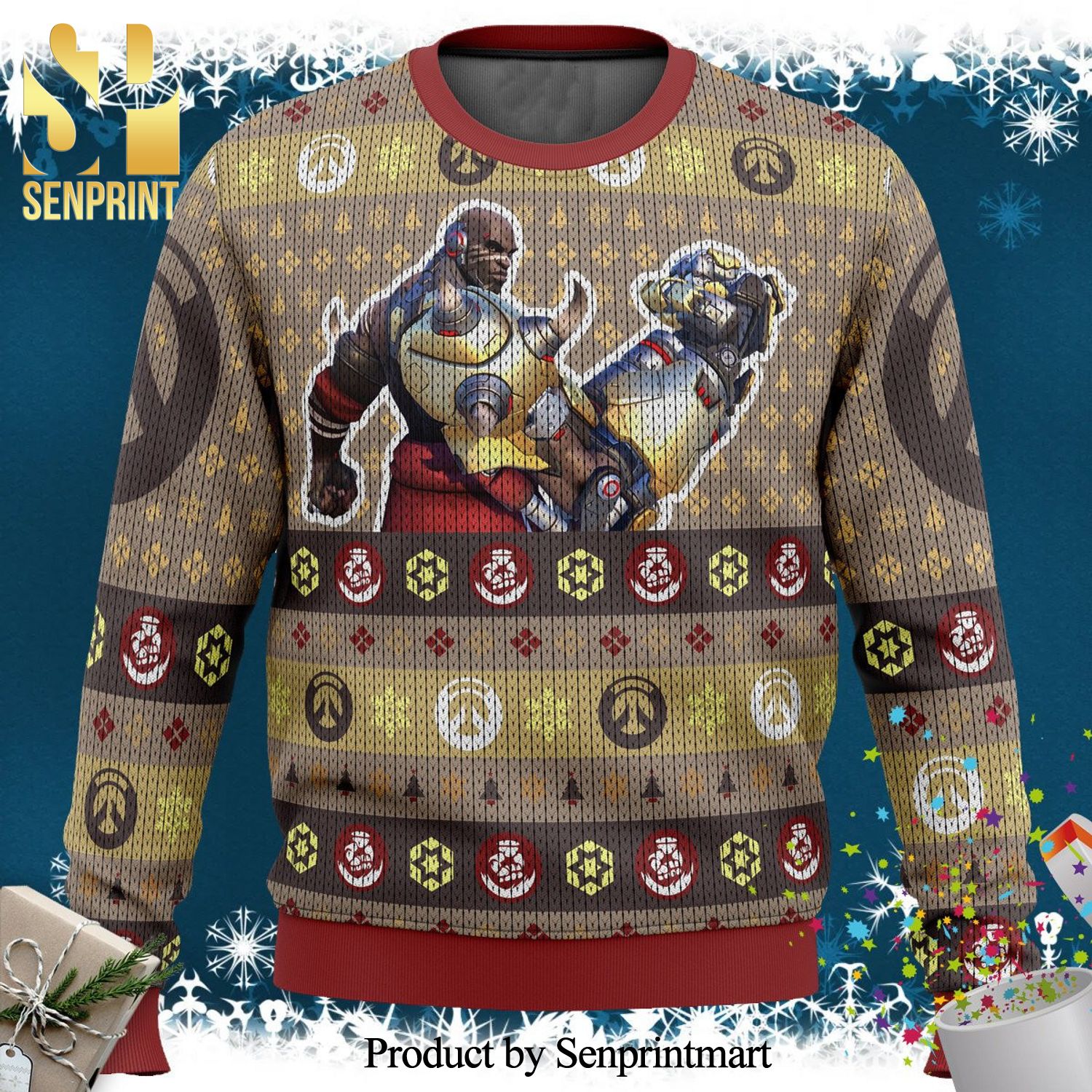 Doomfist Overwatch Knitted Ugly Christmas Sweater